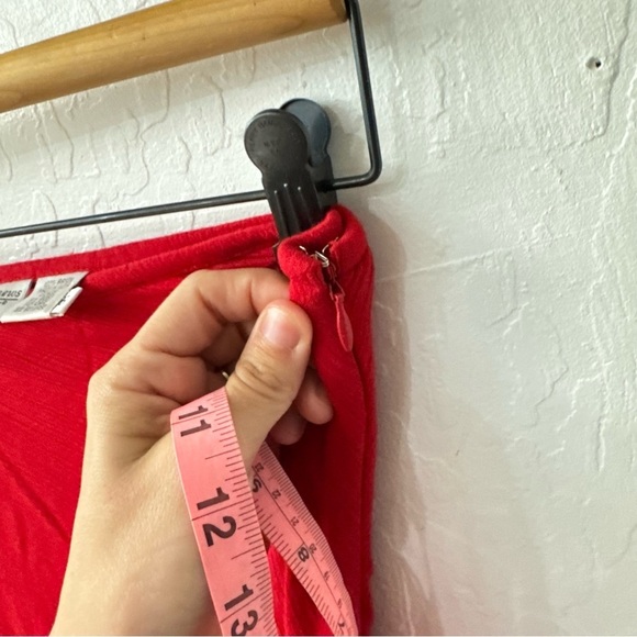 Vintage Newport News Easy Style Whimsy Red Midi Tube Strapless Dress 6 - Picture 5 of 8